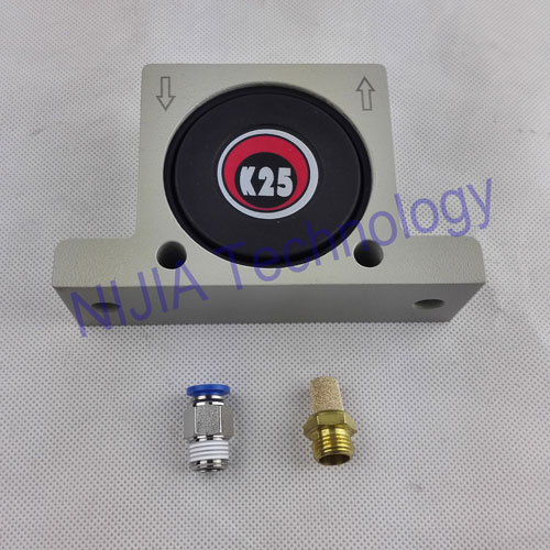 Findeva Ball Vibrators Pneumatic Fittings Nylon Plates 4 Mounting Bores Steel Hardened Guides