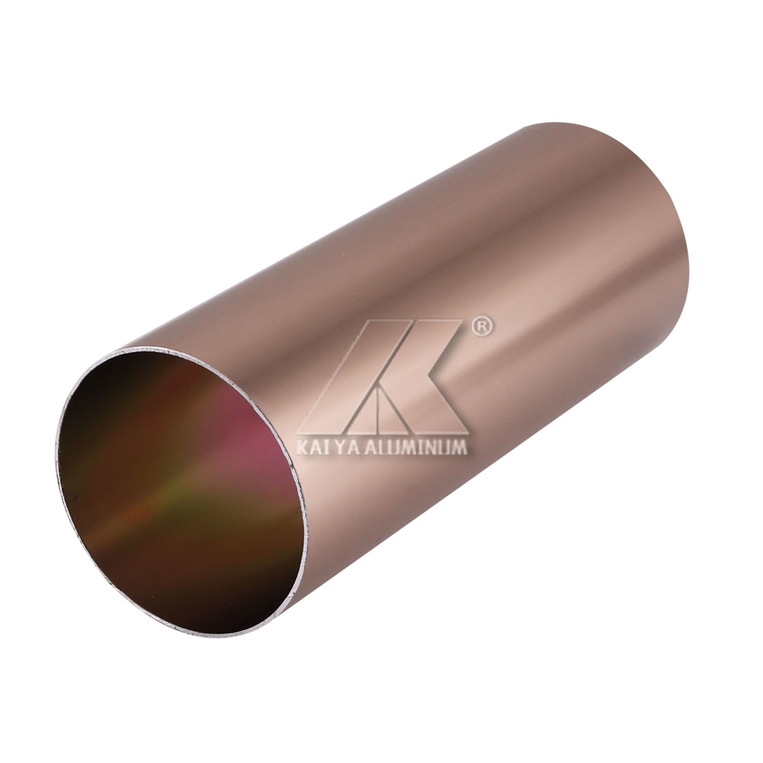 6063 T5 Round Extrusion Aluminium Tube Profiles Matt Gold