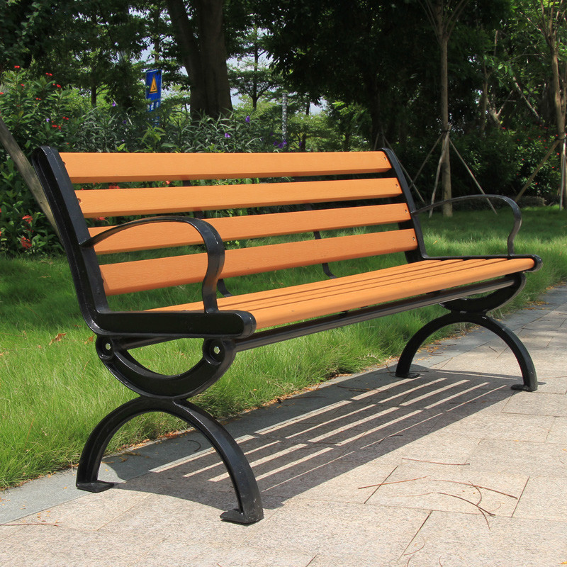 Bao Tuo outdoor thickening of cast iron park chairs lounge chairs red 1.5 meters BTC-035