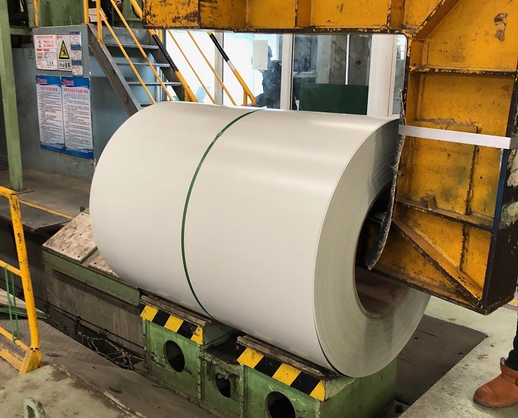 Beckers Frost White Pre-Painted Galvalume Steel Coil AZ150 PPGL DX51D 10 years warranty export to south africa