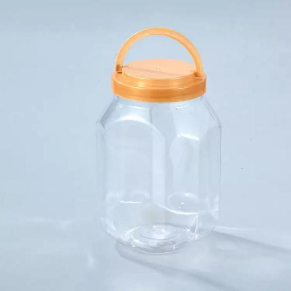 1000ml 2000ml Food Plastic Bottle Containers Packaging 2kgs PET Wide Mouth Jar