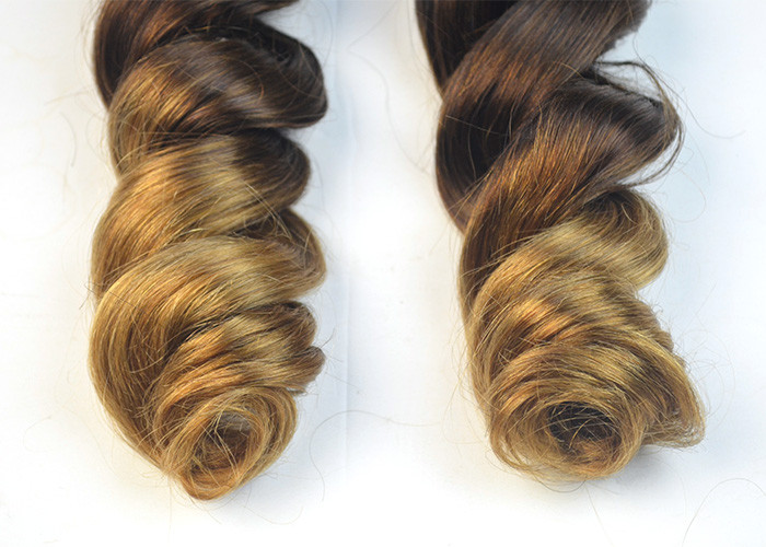 Ombre Three Tone Virgin Peruvian Hair Extensions Loose Wave 24"