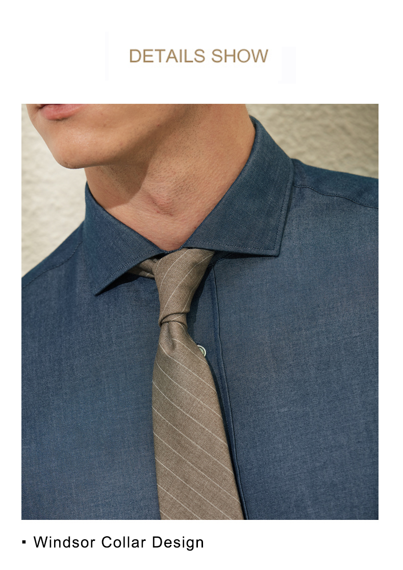 Solid Pattern French Cuff Colored Sweat Plaid Printed Slim Fit Shirts for Businessmen