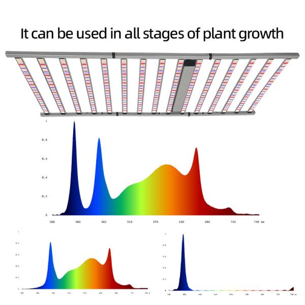 Aluminum UV IR LED Grow Light 1600W 2 Channel 2400*1100mm Size 1600 Watt LED