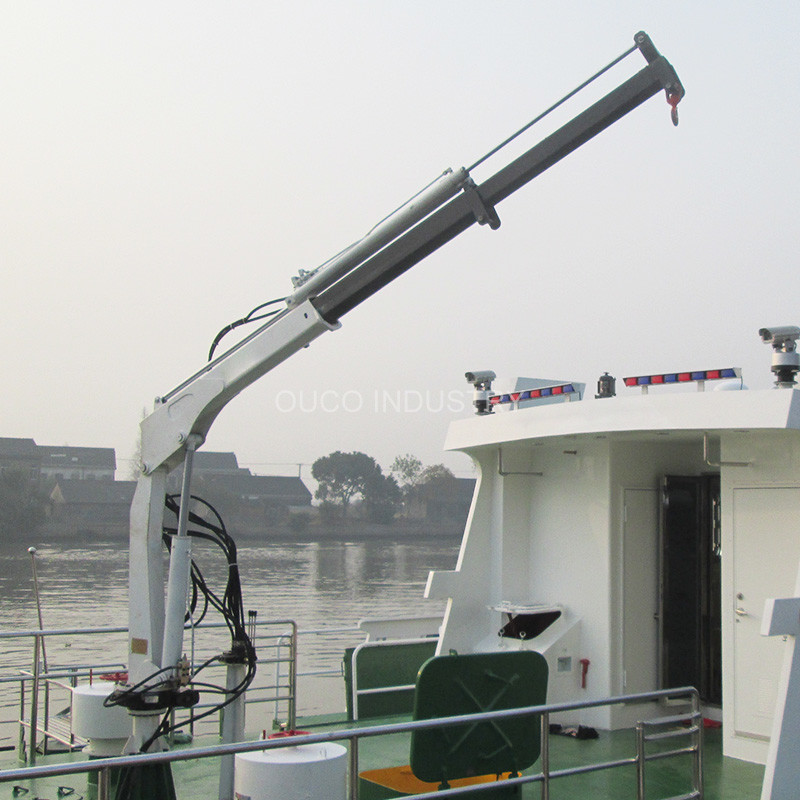 Factory Steel 0.35T 3.5M Telescopic Boom Crane Lifting Mini Knuckle mobile boat Marine
