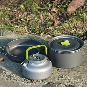  Camping Outdoor Cookware Sets Portable Folding Teapot Set Manufactures