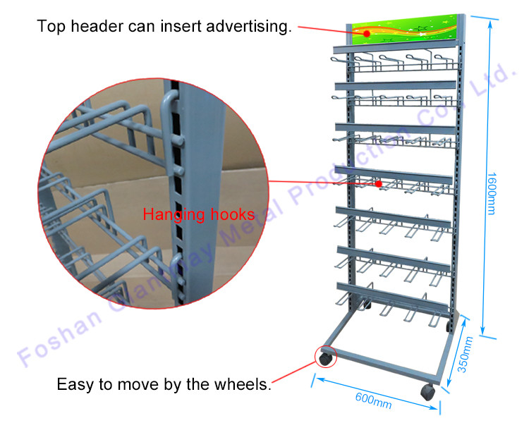 Multi-Function Display Metal Shelf Small Battery Rack
