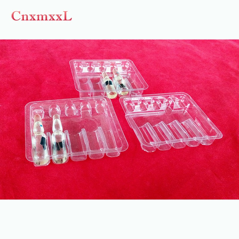Disposable 1mm PET Blister Packaging Inserts Ampoule Blister Pack Tray