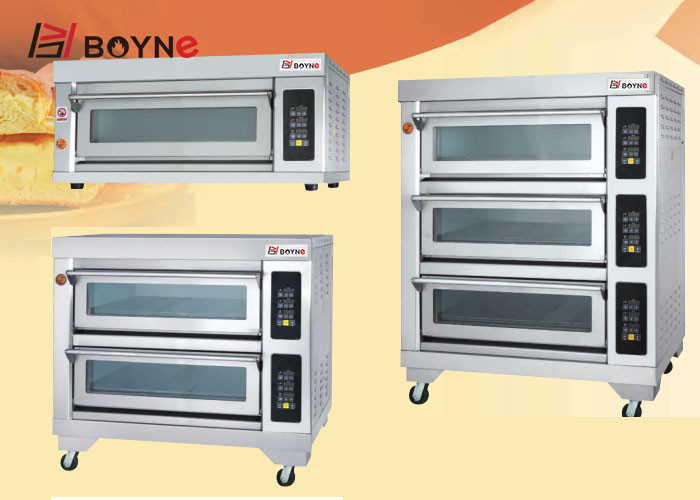 Double Layer Four Trays Electric Oven Mid-End Microcoputer Controlled For Bakery