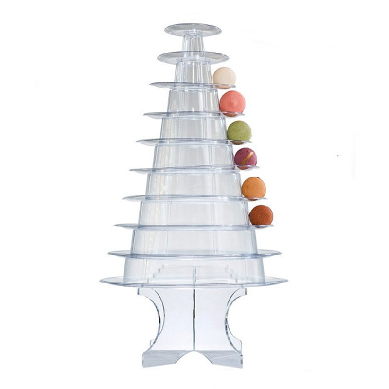 New Design 10 Tier Macaron Tower Disposable Food Tray