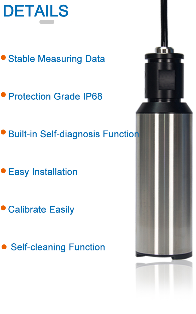 RS485 Output 1000 NTU Turbidity Sensor For Industrial Sewage Water Detecting