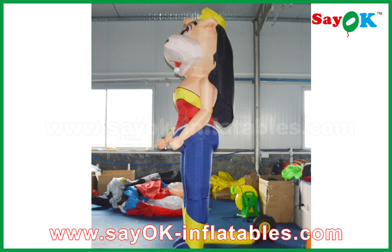 2m Height Inflatable Cartoon Characters Inflatable Bossy Cow With Built - In Blower