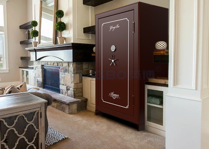 Steel 75 Mins Fireproof Rating Gun Safe Cabinets With 36 Guns