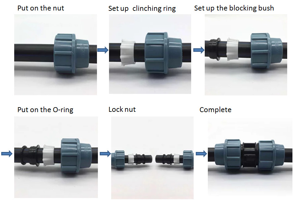 Female Tee PP Water Pipe Fitting with Reinforcing Ring for Pipe System