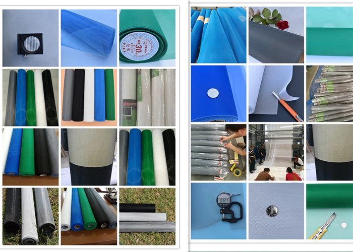 Blue White Polymer Invisible Mosquito Window Screen For 0.5-3m Width