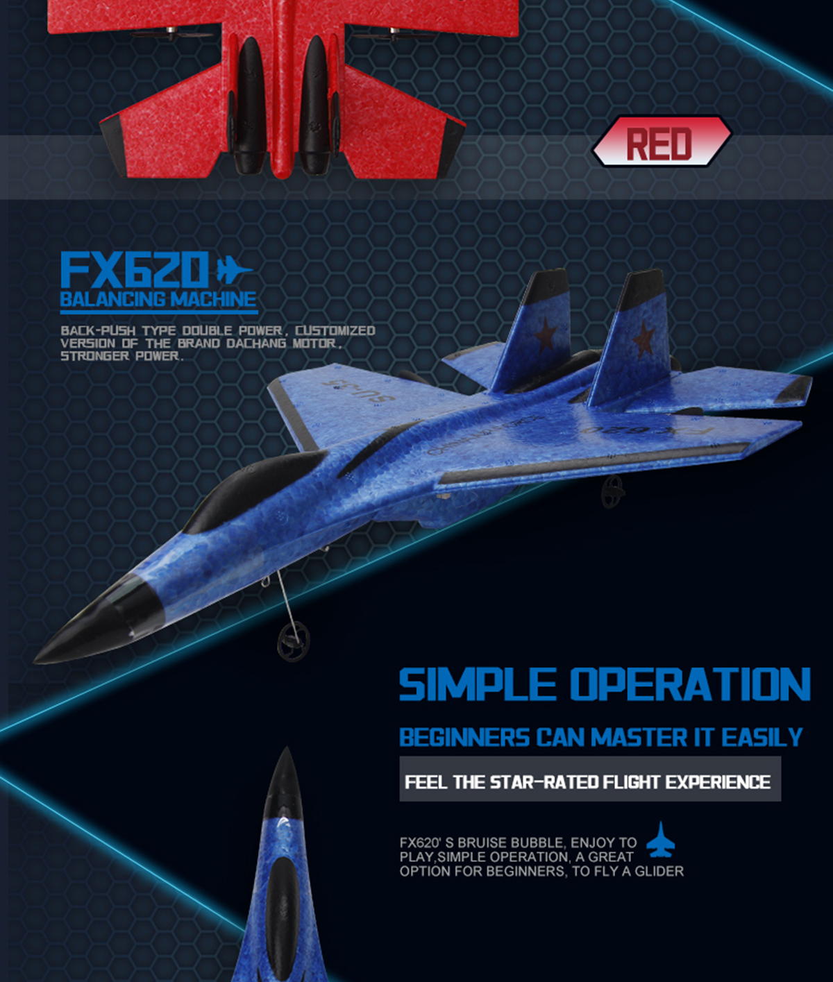 2 Modes Airplane Toy 2.4GHz Remote Control Combat Aircraft for Beginner Kids Easy to Fly and Fun Birthday Surprise