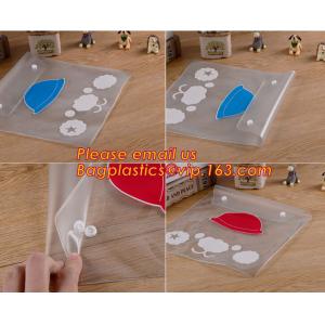 document pouch clear pvc file holder zipper lock file bag OEM, Colorful Printing