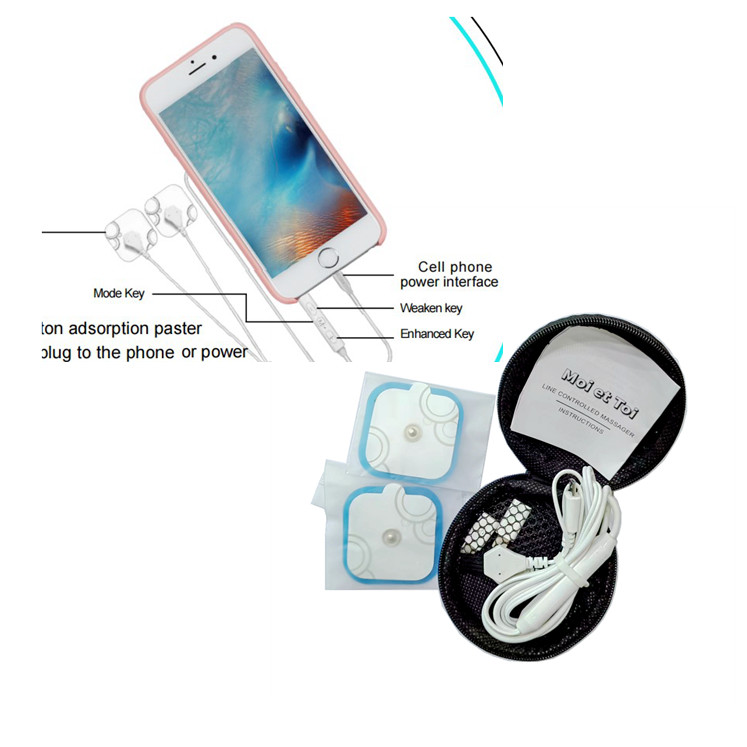 PET Adhesive Home Body Massager Wire Control EMS Pulse Massager 5V