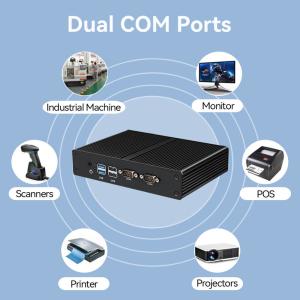 Intel Celeron Industrial Fanless PC With Dual LAN Dual COM DDR3 8GB Memory