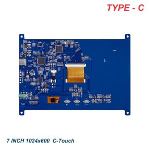 7 Inch TFT LCD Display Module, With PCBA TYPE-C Interface, 1024X600 Resolution,