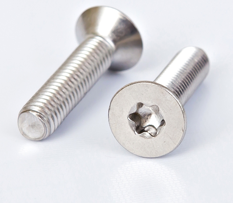 M2 Nut Bolt Fastener , Plain Flat Head Screws For Metal DIN6924