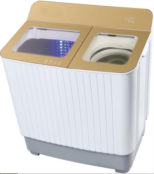 High Efficiency Portable Washing Machine Twin Tub With Spinner Golden Glass