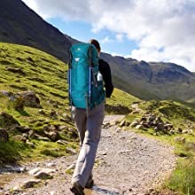 Waterproof Lightweight Hiking Backpack 60L With Padded Shoulder Straps