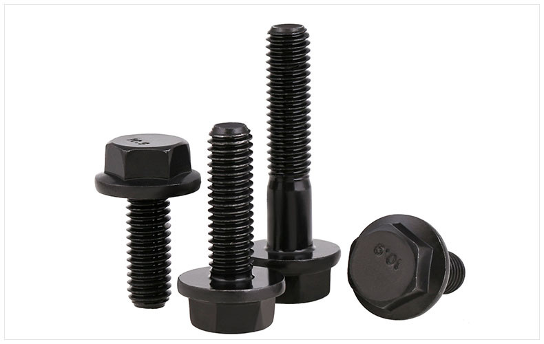 Black Phosphate Class 10.9 Steel Hex Flange Bolts Class 10.9 Flange Hex Head Screws