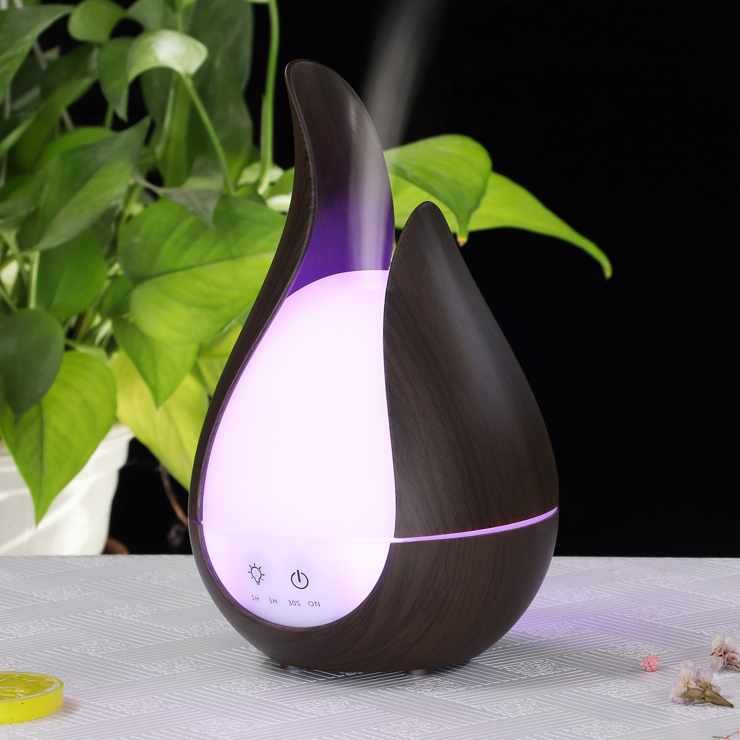 HOMEFISH Household 200ml Ultrasonic Wood Grain Aroma Diffuser For Office