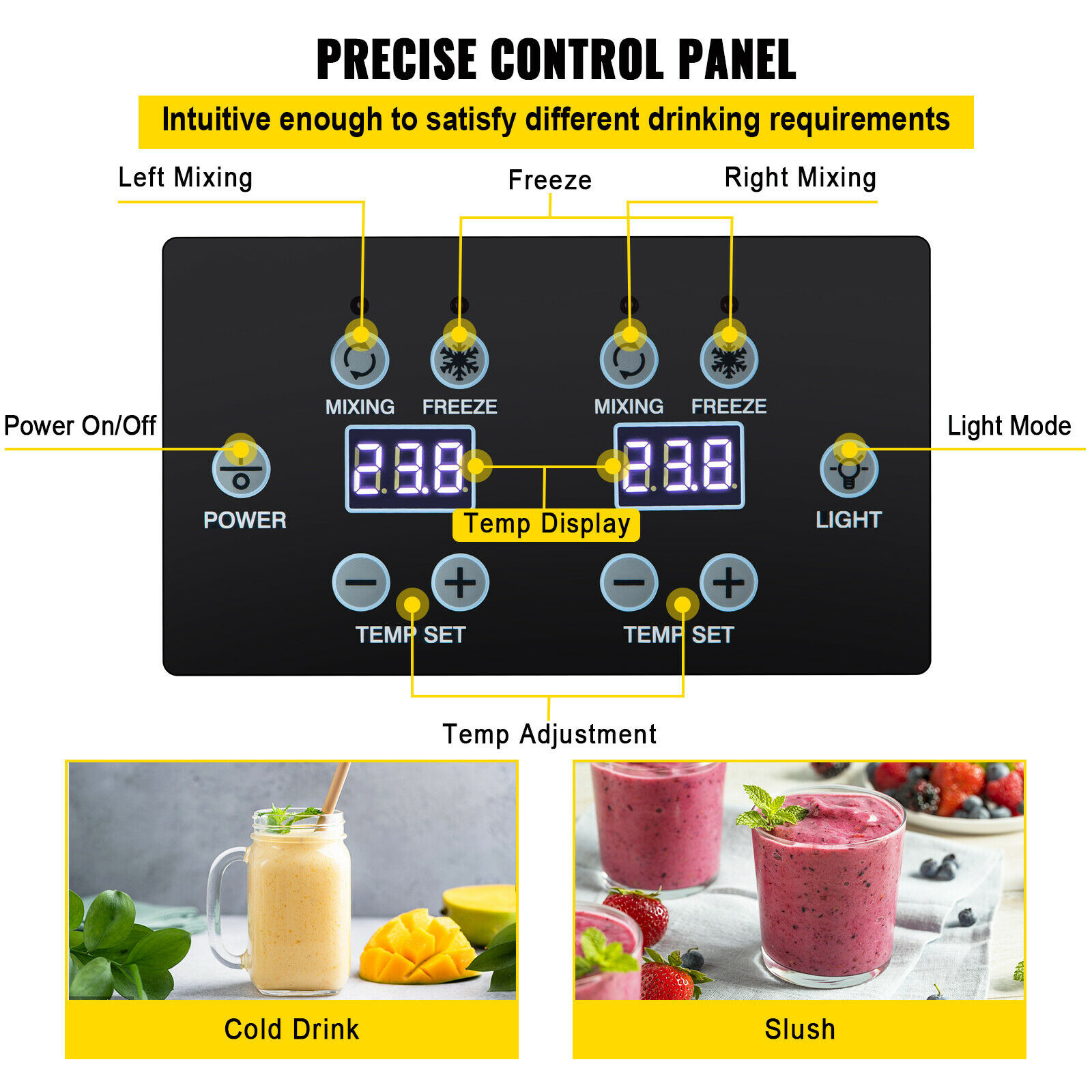 3l Single Tank Cocktail Slush Machine 380 Watt