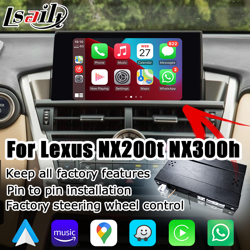 Lexus NX wireless carplay android auto screen mirroring projection interface NX300g NX200t