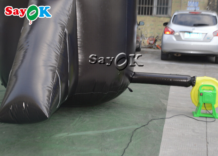 Inflatable Start Line Black PVC Tarpaulin Inflatable Entrance Arch For Park Supermarket