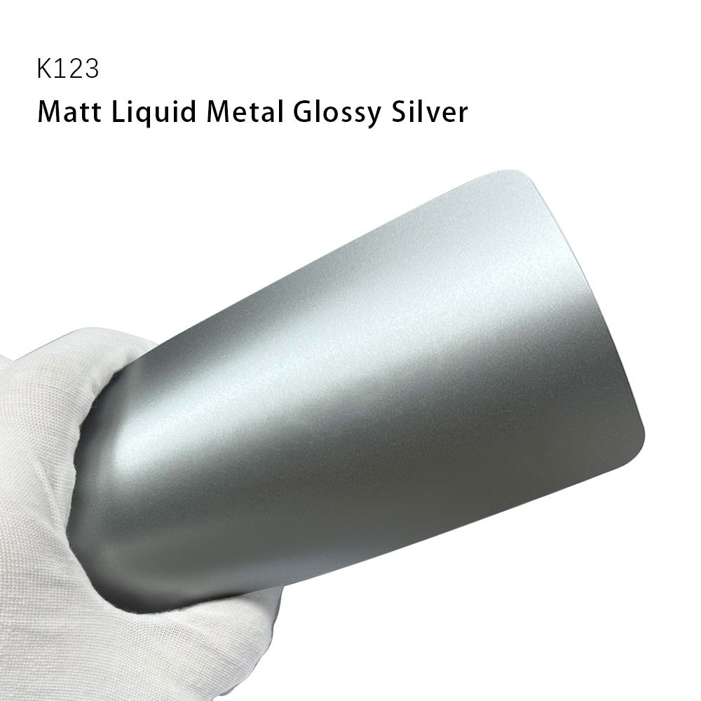 K123 Matt Liquid Metal Glossy Silver TPU Color Car Paint Protection Film Full Vinyl Wrap