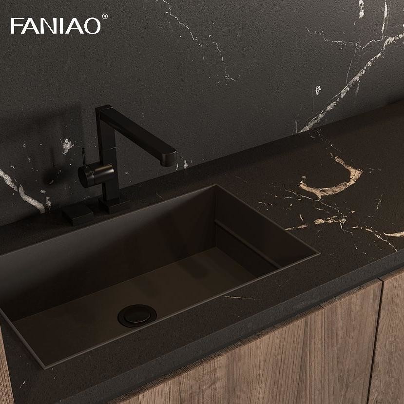 Engineered Wood Small Kitchen Cabinet Natural Wood Grain Modern Kitchen Cabinet