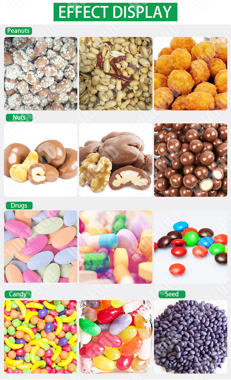 Zhengzhou manufacture peanut sugar coated tablets powder coating machine