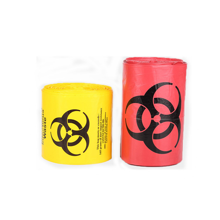 HDPE Medical Waste Biohazard Trash Bag Disposal For Hospital