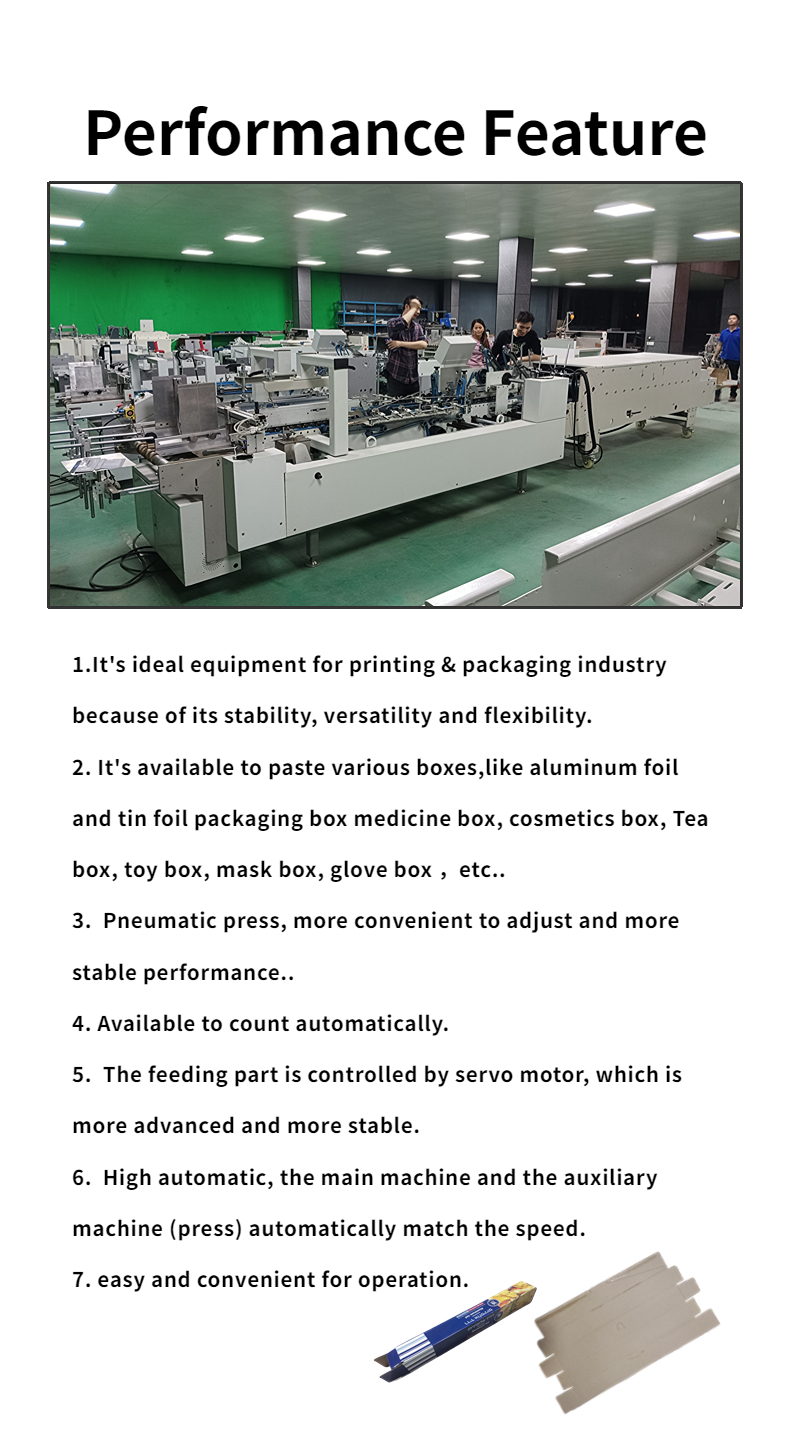 Convenient CQT-800 Aluminum Foil and Tin Foil Packaging Box Folding Gluing Machinery