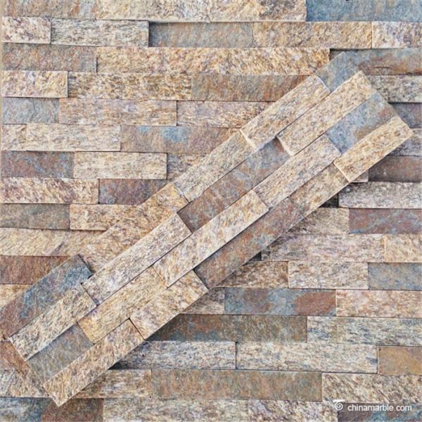 natural stone Tiger Skin Yellow quartzite Wall Stone Cladding WSQ-004 60*15cm
