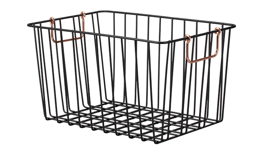 Bathroom Multifunctional Basket Organiser Drawer Organiser Household Metal Basket With Handle For Sundries