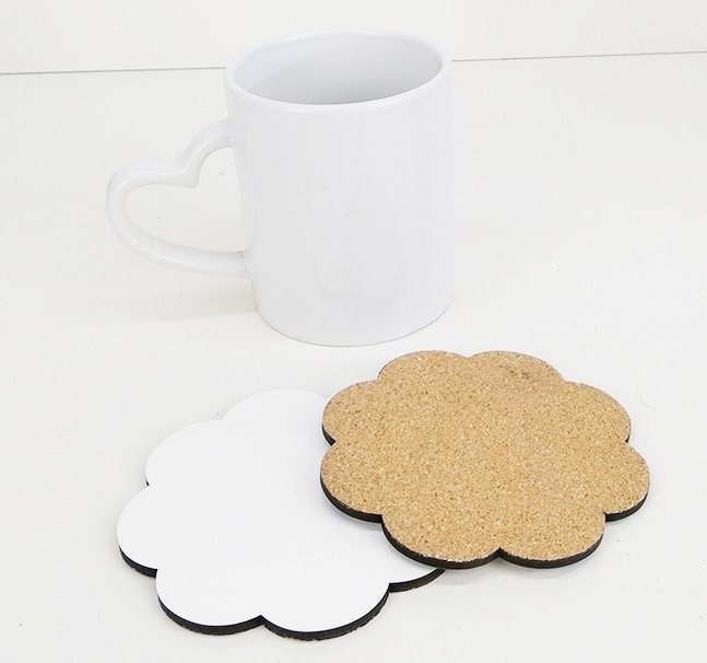 105*105mm Wavy Edge Flower shape Blank Sublimation Ccoasters Hotel And Restaurant Cup Mat