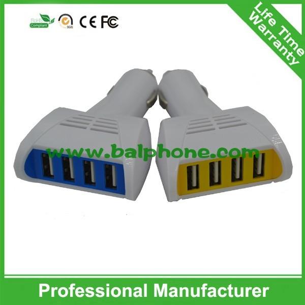 New arrive 2016 5V 9.6A wholesale USB Car Charger, 4 USB Car Charger for