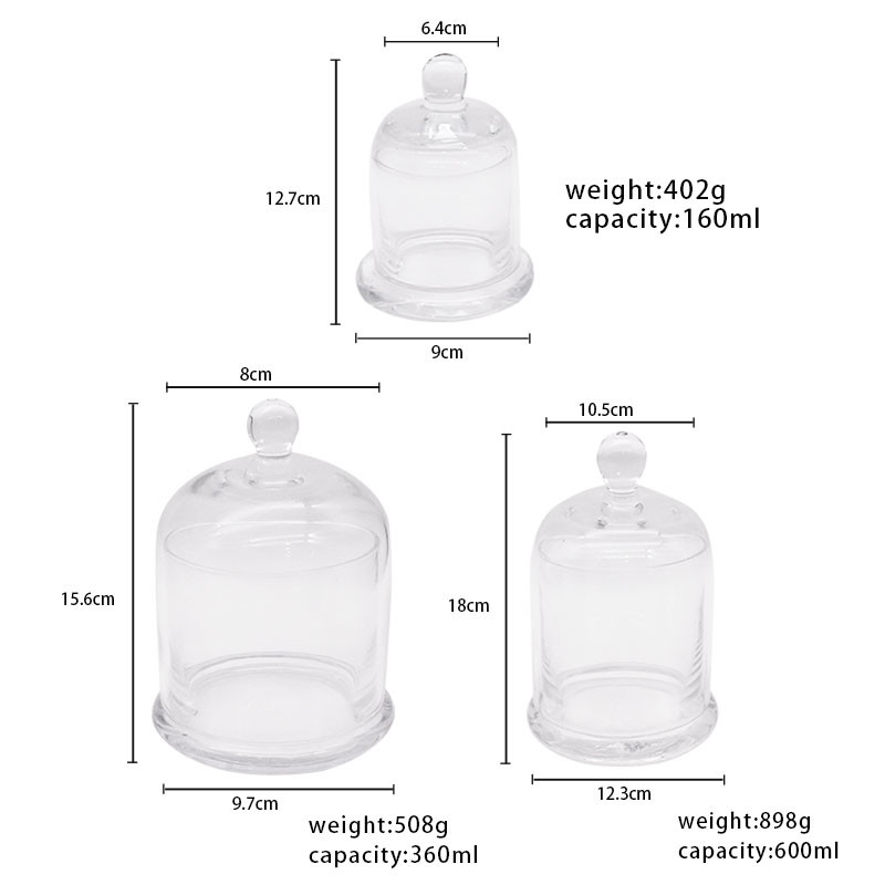 Individual Decorative Glass Cylinder Candle Holder