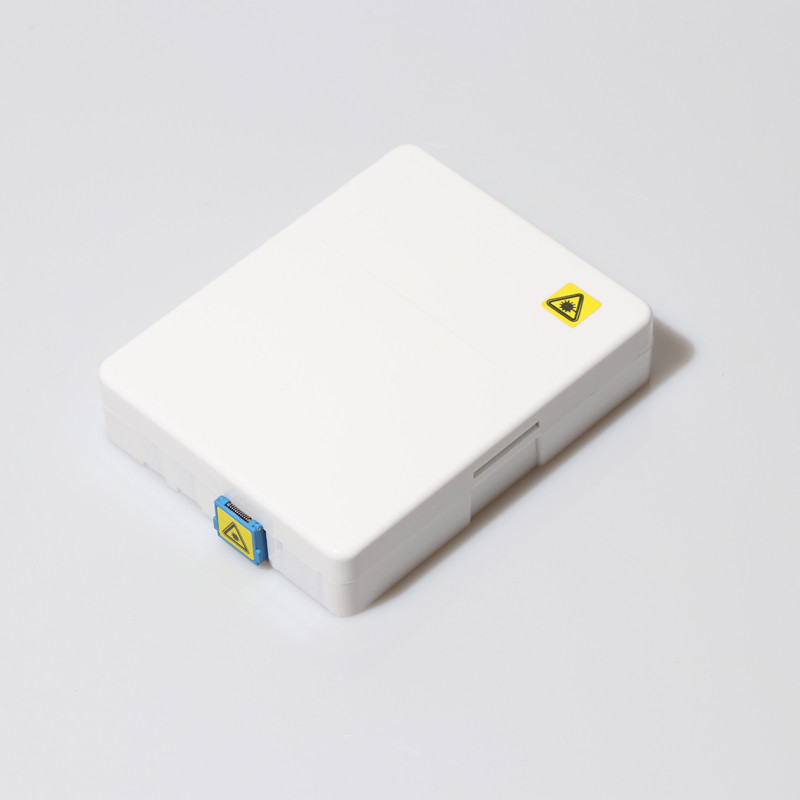 ABS Plastic Fiber Optic Termination Box Faceplate FTTH 1 Port SC/UPC Adapter