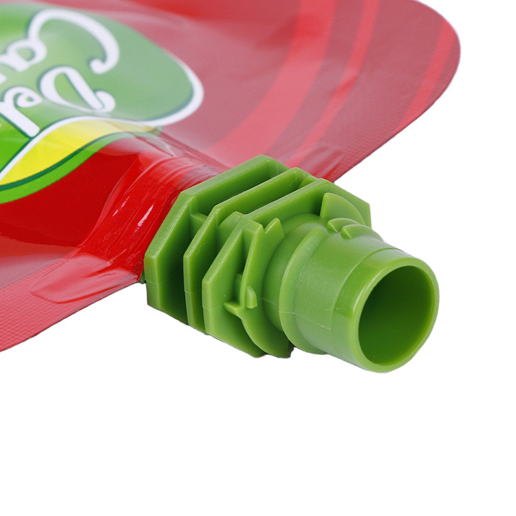 Food Grade Customized Plastic stand up plastic bag spout Top Beverage Bags drink bag with clear spout pouch