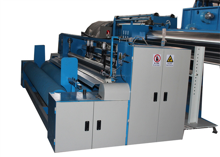 Blue Nonwoven Winding Cutting Machine Encoder Controlled