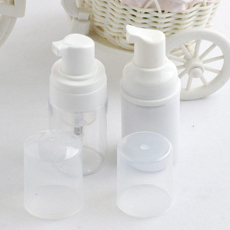 White Clear Foaming Plastic Cosmetic Container 30ml Pet With Foam Soap Pump