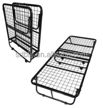 Convenient and Durable Modern Metal Foldable Rollaway Extra Single Bed for Hotel Rooms