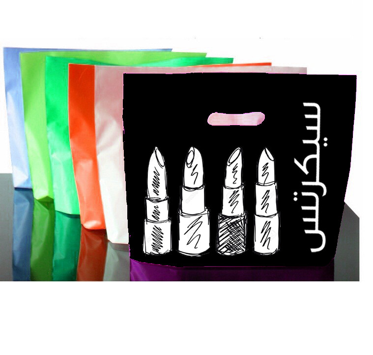 HDPE LDPE Film Shopping Mall Black Plastic Tote Bag
