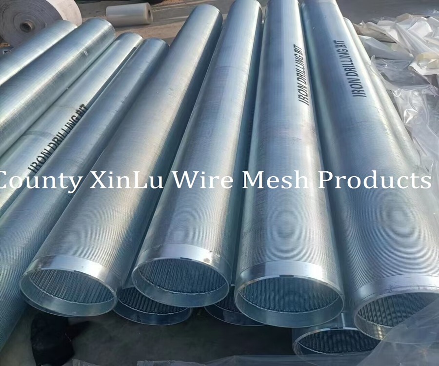 Galvanized Wedge Wire Strainer Pipe Water Well Screen Pipe 219mm Profile V Wire 2.5x4mm