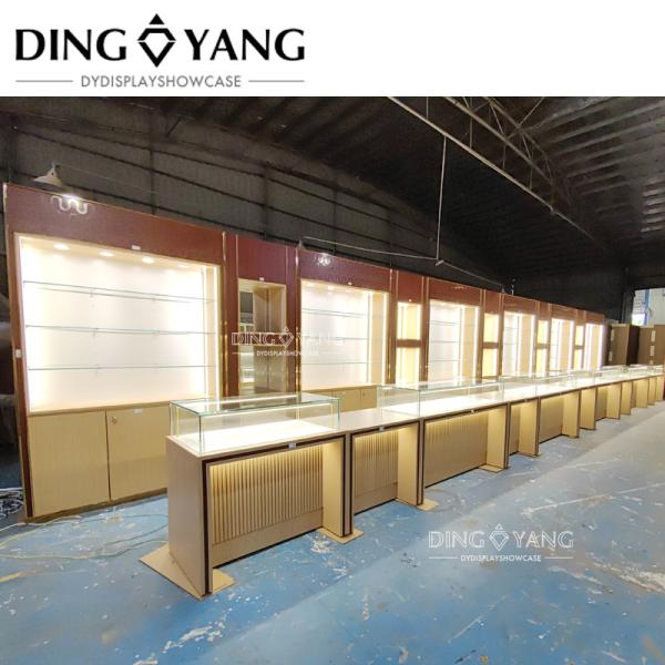 Frameless Wooden Jewellery Glass Display Cabinet Factory, Professional Custom